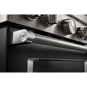 KitchenAid® 48'' Smart Commercial-Style Dual Fuel Range with Griddle KFDC558JBK