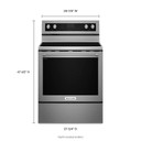Kitchenaid® 30-Inch 5-Element Electric Convection Range YKFEG500ESS