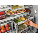 Kitchenaid® 26.8 Cu. Ft. Standard-Depth French Door Refrigerator with Exterior Ice and Water Dispenser KRFF577KBS