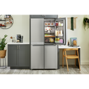 Kitchenaid® 19.4 cu. ft. 36-inch wide Counter-Depth 4-Door Refrigerator with PrintShield™ Finish KRQC506MPS