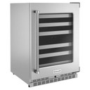Kitchenaid® 24" Undercounter Wine Cellar with Glass Door and Metal-Front Racks KUWR314KSS