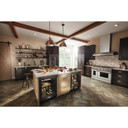 Kitchenaid® 24" Undercounter Refrigerator with Glass Door and Shelves with Metallic Accents and PrintShield™ Finish KURR314KBS