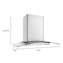 30 Modern Glass Wall Mount Range Hood WVW75UC0DS