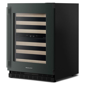 Kitchenaid® 24" Undercounter Wine Cellar with Full-Extension Wood-Front Racks KUWR524SJP