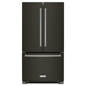 Kitchenaid® 22 cu. ft. 36-Inch Width Counter Depth French Door Refrigerator with Interior Dispense and PrintShield™ Finish KRFC302EBS