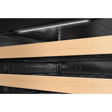 Kitchenaid® 24" Undercounter Wine Cellar with Full-Extension Wood-Front Racks KUWL524SPS