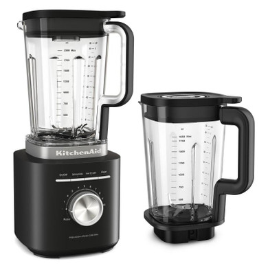 KitchenAid® Pure Power Blender with a 68oz plastic jar and a 62oz glass jar KSB2076BM