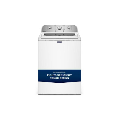 This 5.4 cu. tt. IEC capacity top load washer from Maytag delivers the stain-fighting power that’s built to handle tough loads. MTW5205TW