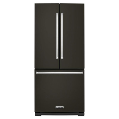 Kitchenaid® 20 cu. Ft. 30-Inch Width Standard Depth French Door Refrigerator with Interior Dispense KRFF300EBS