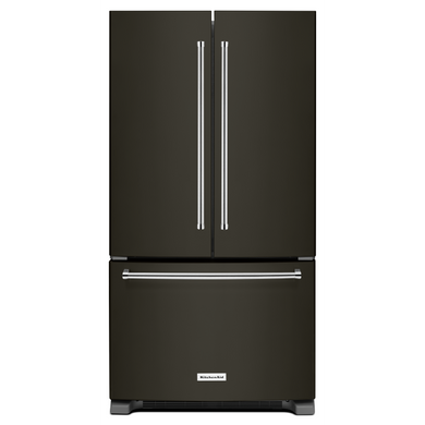 Kitchenaid® 25 Cu. Ft. 36-Width Standard Depth French Door Refrigerator with Interior Dispense and PrintShield™ Finish KRFF305EBS