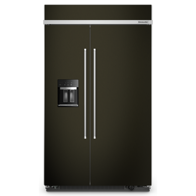 Kitchenaid® 29.4 Cu. Ft. 48 Built-In Side-by-Side Refrigerator with Ice and Water Dispenser and PrintShield™ Finish KBSD708MBS