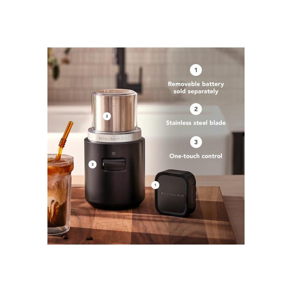 KitchenAid Go™ Cordless Blade Coffee Grinder - battery included KBGR111BM KitchenAid Go™ Cordless Blade Coffee Grinder - battery included KBGR111BM