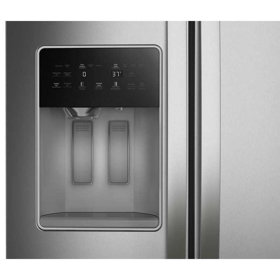 Whirlpool® 36-inch Full Depth Side-by-Side Refrigerator with Prep &amp; Store Bins WRSF6536RZ
