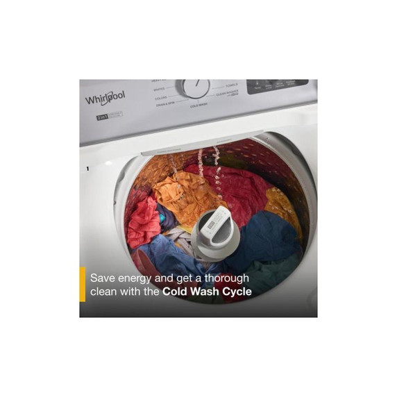 4.8 - 4.9 Cu. Ft. I.E.C. Whirlpool® Top Load Washer with 2-in-1 Removable Agitator. WTW4107SW