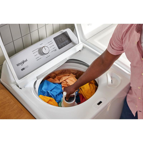 4.8 - 4.9 Cu. Ft. Whirlpool® Top Load Washer with 2-in-1 Removable Agitator. WTW4107SW