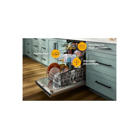 Whirlpool® 24-Inch Dishwasher with Total Coverage Wash Action and Auto Open Air Dry in Fingerprint Resistant Stainless Steel WDTS8024SZ