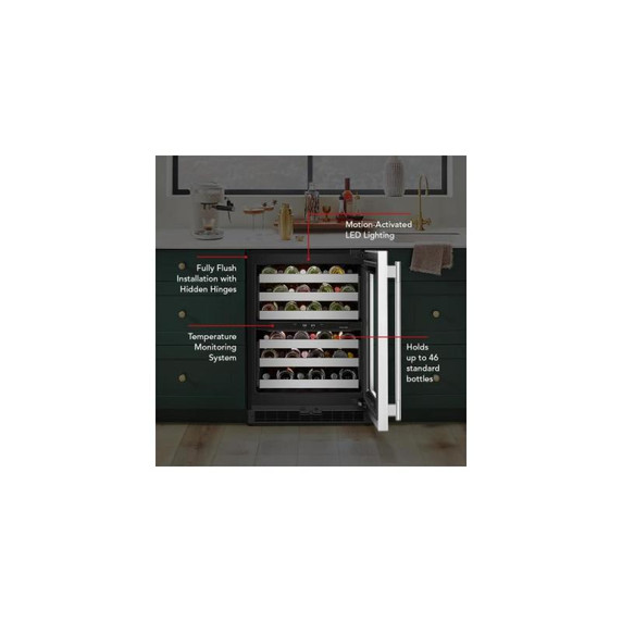 Kitchenaid® 24" Panel-Ready Undercounter Wine Cellar KUWL324SPA