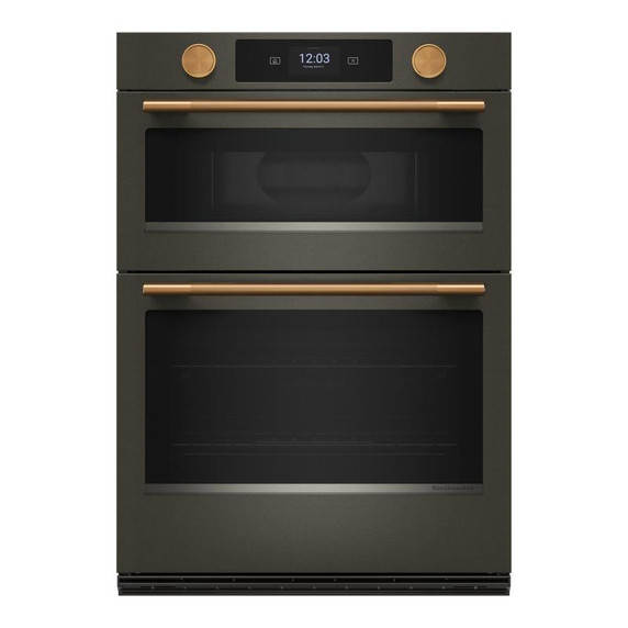 Kitchenaid® 30-inch Smart Electric Combo Wall Oven with Assisted Cooking Modes - Black Ore KOEC730SBE