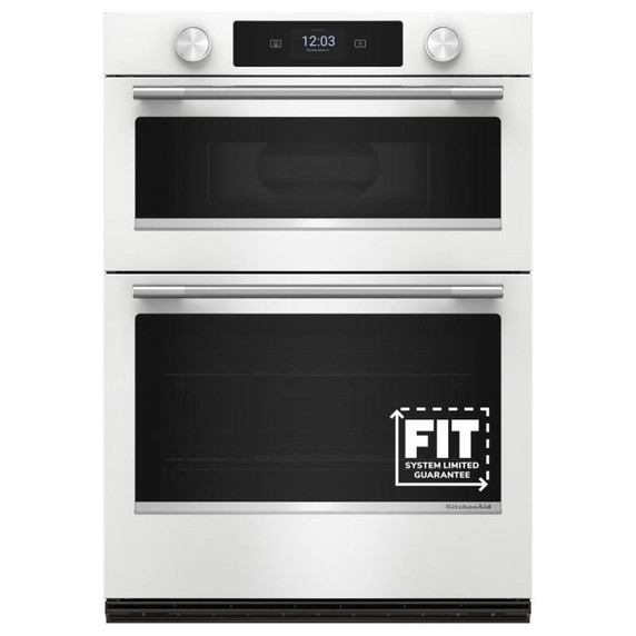 Kitchenaid® 30-inch Smart Electric Combo Wall Oven with Assisted Cooking Modes - White KOEC730SWH