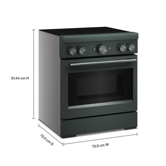 Kitchenaid® 30-Inch 4-Element Induction Freestanding Commercial-Style Range with Air Fry KFIS930SJP