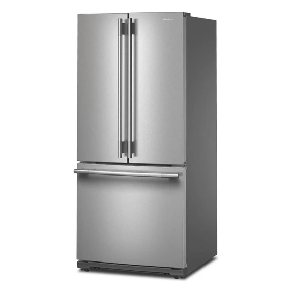 Kitchenaid® 20 cu. Ft. 30-Inch Width Standard Depth French Door Refrigerator with PrintShield® Finish and Interior Dispense KRFF330SPS