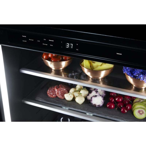 Jennair® NOIR™ 24" Under Counter Glass Door Refrigerator, Right Swing JUGFL242HM