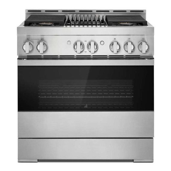 Jennair® 36" NOIR™ Gas Professional-Style Range with Infrared Grill JGRP636HM