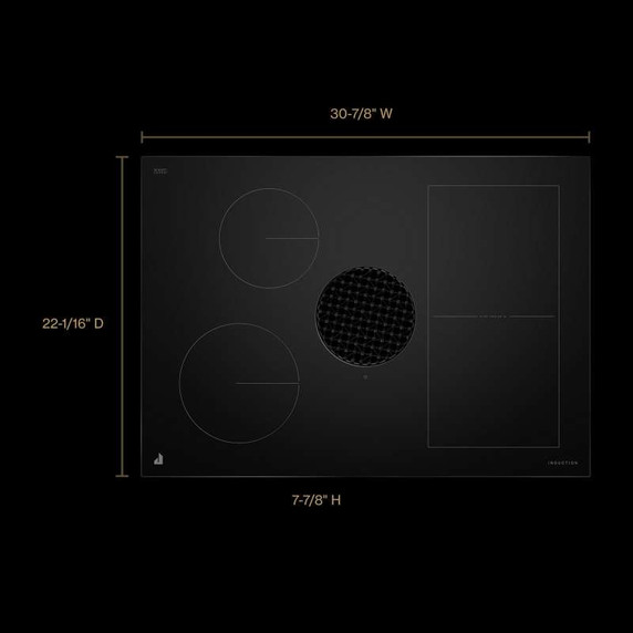 30" NextGen JennAir Downdraft Induction Cooktop JIDT730SBL