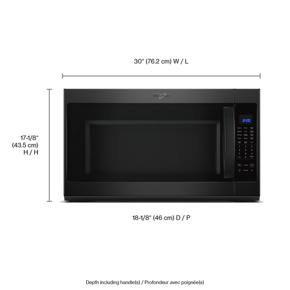 Whirlpool® 2.1 cu. ft. Over the Range Microwave with Steam cooking YWMH53521HB