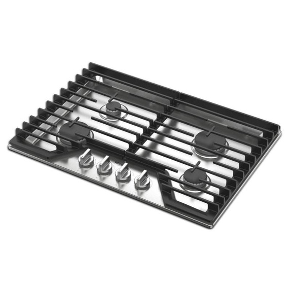 Whirlpool® 30-inch Gas Cooktop with EZ-2-Lift™ Hinged Cast-Iron Grates WCGK5030PS