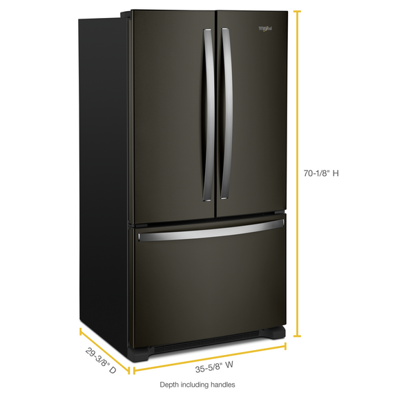 Whirlpool® 36-inch Wide Counter Depth French Door Refrigerator - 20 cu. ft. WRF540CWHV