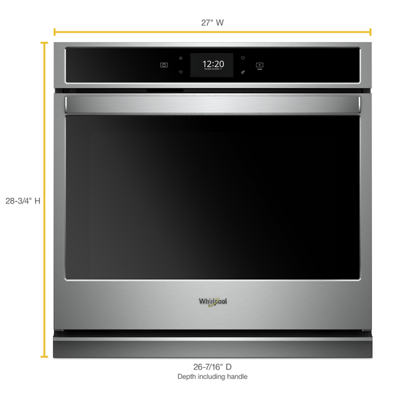 Whirlpool® 4.3 cu. ft. Smart Single Convection Wall Oven with Air Fry, when Connected WOS72EC7HS