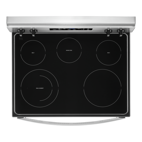 5.3 cu. ft. Whirlpool® electric range with Frozen Bake™ technology. YWFE505W0JZ