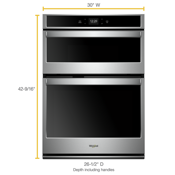 Whirlpool® 6.4 cu. ft. Smart Combination Wall Oven with Touchscreen WOC54EC0HS