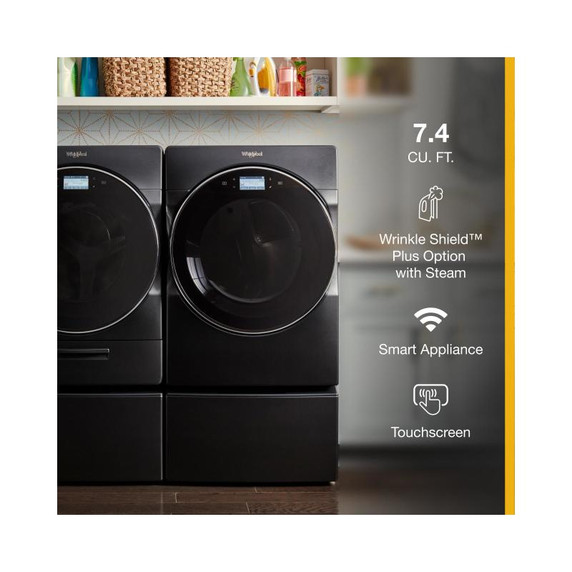 Whirlpool® 7.4 cu. ft. Smart Front Load Gas Dryer WGD9620HC Whirlpool® 7.4 cu. ft. Smart Front Load Gas Dryer WGD9620HC