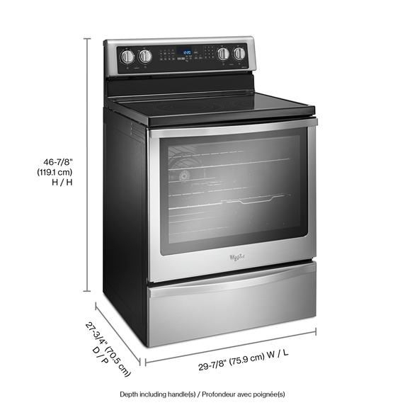 Whirlpool® 6.4 Cu. Ft. Freestanding Electric Range with True Convection YWFE745H0FS