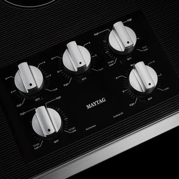 Maytag® 36-Inch Electric Cooktop with Reversible Grill and Griddle MEC8836HS