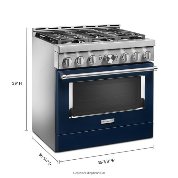KitchenAid® 36'' Smart Commercial-Style Gas Range with 6 Burners KFGC506JIB KitchenAid® 36'' Smart Commercial-Style Gas Range with 6 Burners KFGC506JIB