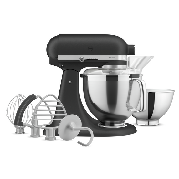 Kitchenaid® Artisan® Series 5 Quart Tilt-Head Stand Mixer with Premium Accessory Pack KSM195PSBK