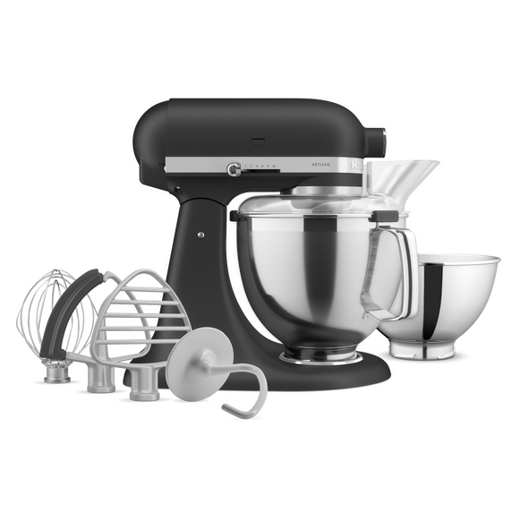 Kitchenaid® Artisan® Series 5 Quart Tilt-Head Stand Mixer with Premium Accessory Pack KSM195PSBK