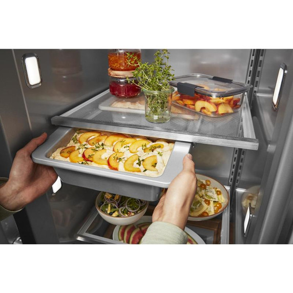 Kitchenaid® 20.8 Cu. Ft. 36" Built-In Side-by-Side Refrigerator with Ice and Water Dispenser KBSD706MPS