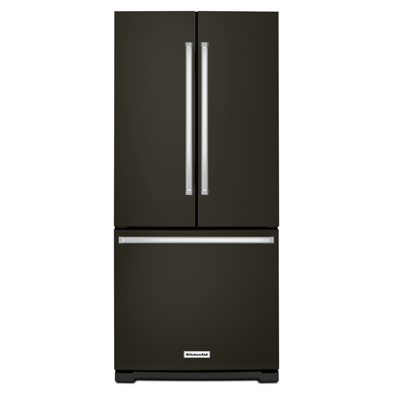 Kitchenaid® 20 cu. Ft. 30-Inch Width Standard Depth French Door Refrigerator with Interior Dispense KRFF300EBS