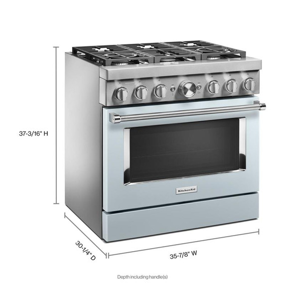 KitchenAid® 36'' Smart Commercial-Style Dual Fuel Range with 6 Burners KFDC506JMB KitchenAid® 36'' Smart Commercial-Style Dual Fuel Range with 6 Burners KFDC506JMB