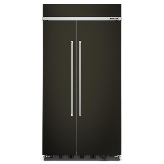 Kitchenaid® 25.5 Cu Ft. 42" Built-In Side-by-Side Refrigerator with PrintShield™ Finish KBSN702MBS