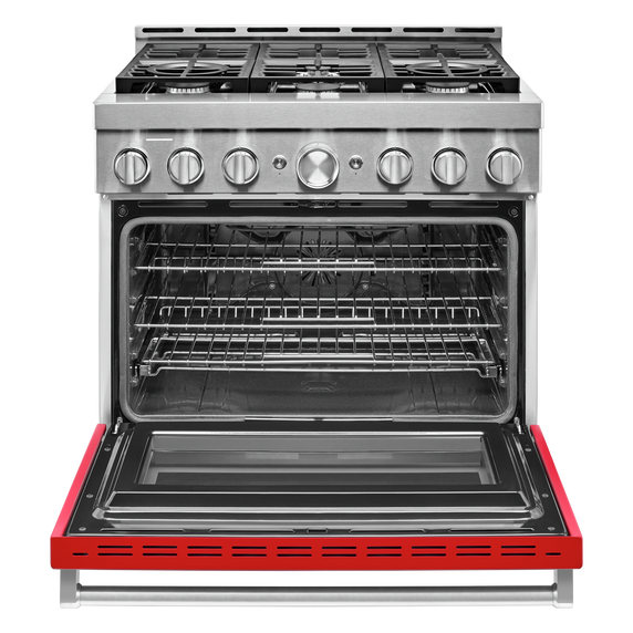 KitchenAid® 36'' Smart Commercial-Style Gas Range with 6 Burners KFGC506JPA