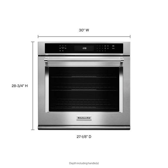 Kitchenaid® 30 Single Wall Oven with Even-Heat™ True Convection KOSE500ESS