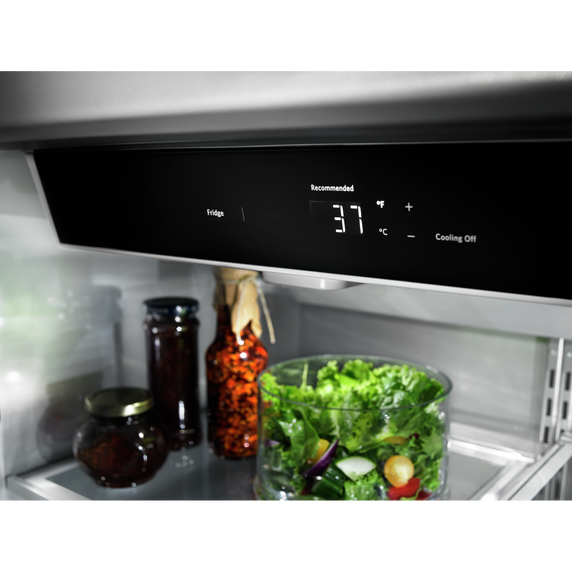 Kitchenaid® 20.9 Cu. Ft. 36 Width Built-In Stainless Bottom Mount Refrigerator with Platinum Interior Design KBBL306ESS
