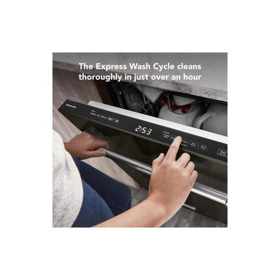 Kitchenaid® 44 dBA Dishwasher in PrintShield™ Finish with 360° Max Jets™ Third Rack KDTM604KBS