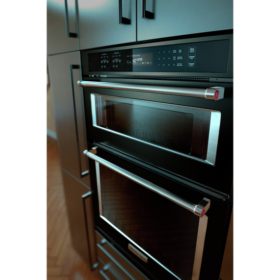 Kitchenaid® 30 Combination Wall Oven with Even-Heat™  True Convection (Lower Oven) KOCE500EBS