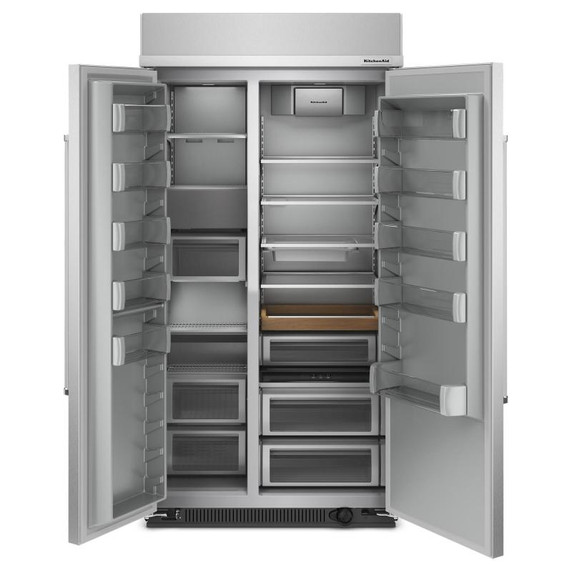 Kitchenaid® 25.5 Cu Ft. 42" Built-In Side-by-Side Refrigerator with PrintShield™ Finish KBSN702MPS